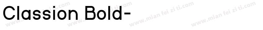 Classion Bold字体转换